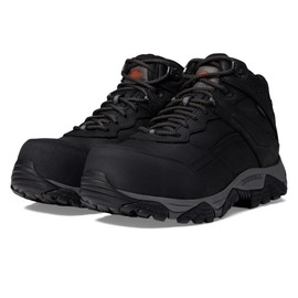 Merrell Men's Moab Adventure Mid Waterproof Carbon Fiber Construction Boot, Black, 10.5