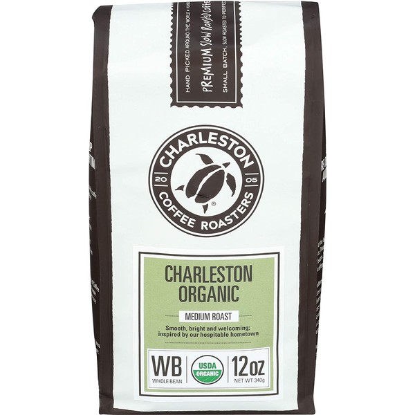 Charleston Coffee Roasters, Coffee Charleston Blend Whole Bean Organic, 12 Ounce
