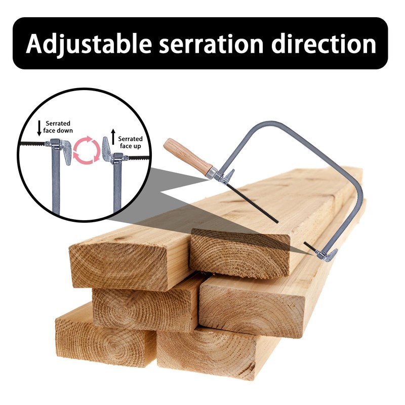 Coping Saw, 5-Piece Coping Saw Blades Set for Woodworking, Fine
