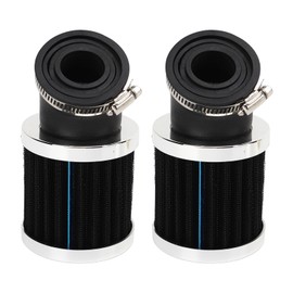 2PCS Motorcycle Air Filters Strong Power Powerful Filtration Universal Fit for 22 to 48mm 50cc 70cc 90cc 125cc Motorbike Silver Black