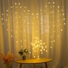 Waterproof Loving Heart Shape LED Light String Window Curtain Lamp