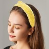 Xepeelo Yellow Glitter Knotted Headband Summer Knot Hair Bands Fashion