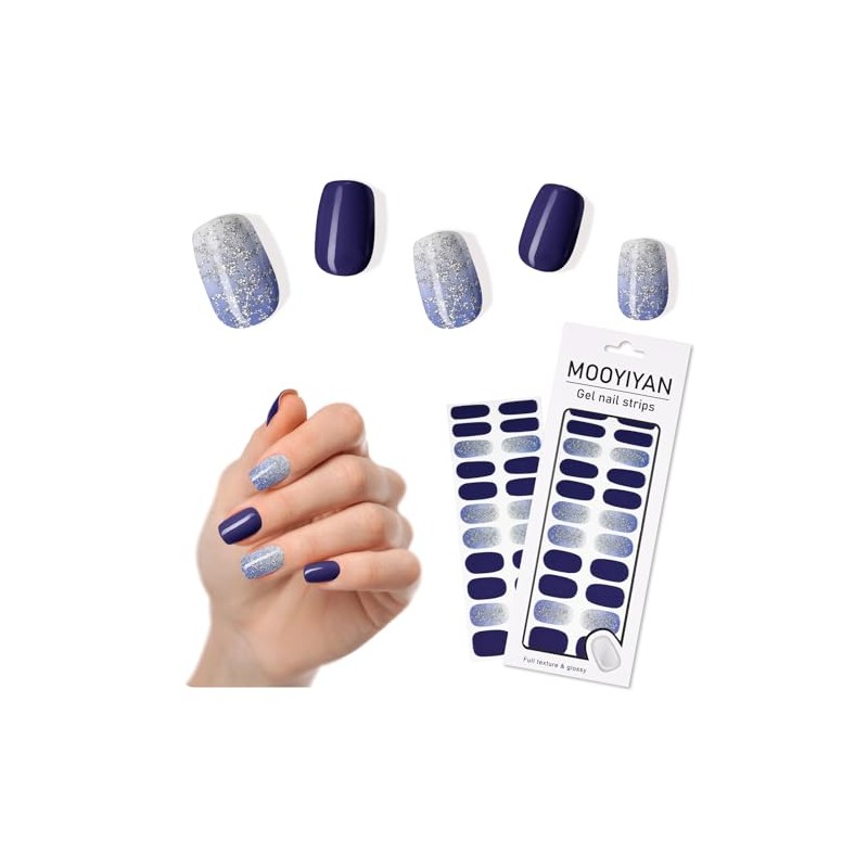 MOOYIYAN - Tiras de uñas brillantes, libres de rayos UV,