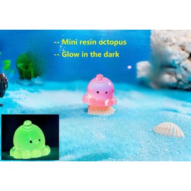 JAHAJA Glow in The Dark Resin Octopus - 24 Pack, Cute Night Light Decor Perfect for Party Favors Home Decor