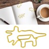 100pcs Golden Dinosaur Paper Clips Increase Slip Resistance Anti Rust