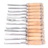 12Pcs Wood Turning Chisels Wood Grooves Parting Tools Set Woodworking