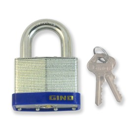 Gino 30 mm or 1.3/16" Laminated Padlock [730C] Compares to Master #7, Hardened Shackle, Heavy Duty Lock - Candado Laminado de Alta Seguridad 30mm (1)