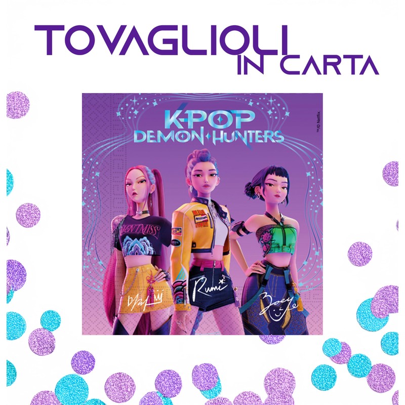 Set Stoviglie K-pop Demon Hunters per 8 Persone, Kit Festa