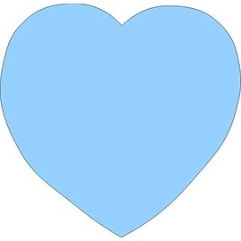 50 Sheets Blue Heart Sticky Notepad 3in Valentine's Day Self Stick Cute Classroom Notes Kids’ Holiday Love and Peace Crafts Decorations Memo School Office Business Home Women Girls Made in USA