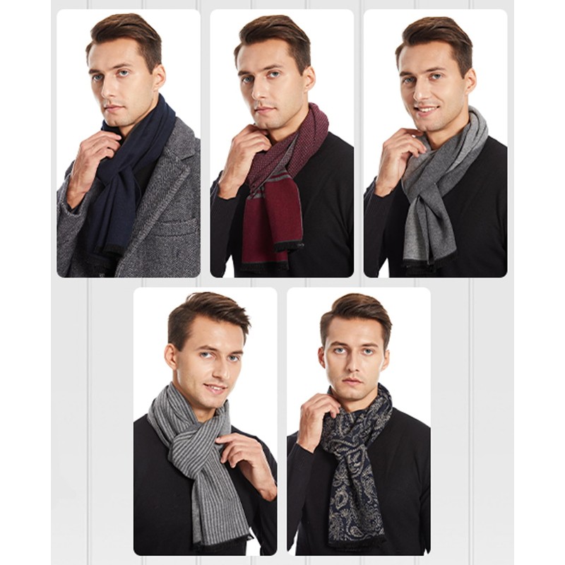 DiaryLook Men's Autumn Cotton Checked Scarf Winter Spring Autumn Boys
