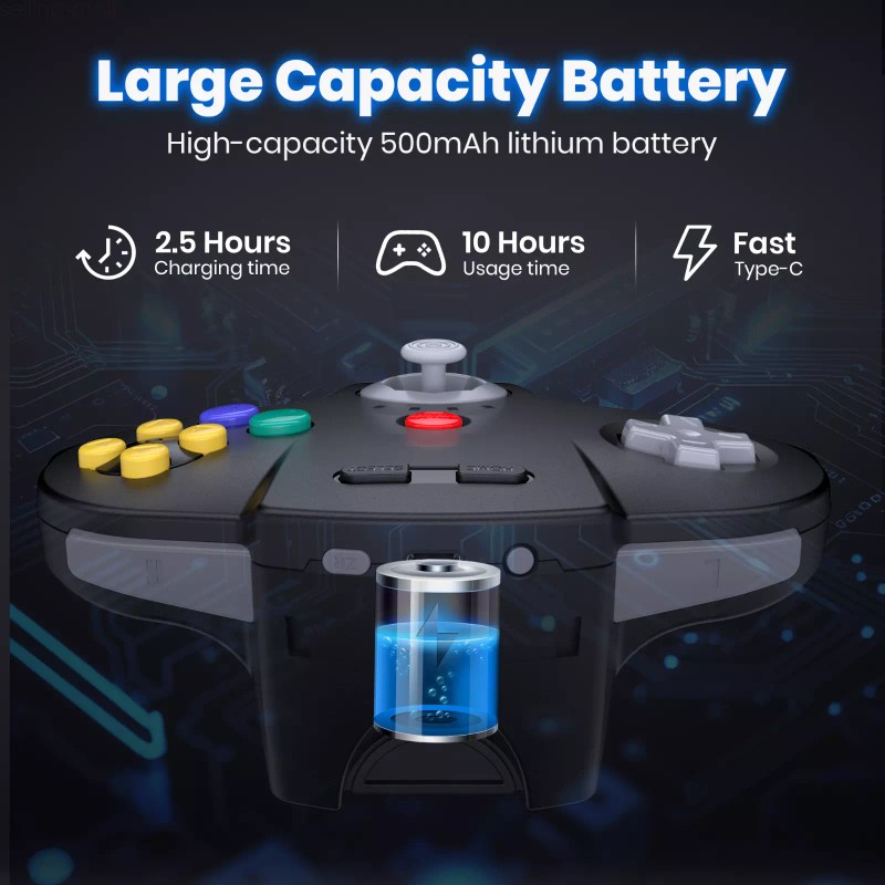 Unbranded Wireless N64 Switch Online Rumble Controller for Switch PC