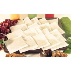 50 Empty Tea Bags 2”x 3” White Compostable, These Heat Sealable Tea Infuser for Loose Tea Herbs are Disposable Tea Strainer Bags made of Wood (pulp) Fibers