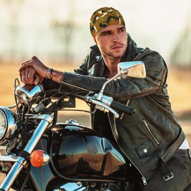 DOCILA Do Rags Skull Cap for Men Women Military Camo Motorcycle Head Bandana Helmet Liner Durags Head Wrap Tactical Cycling Beanie Memorial Day Gifts 6 Pcs