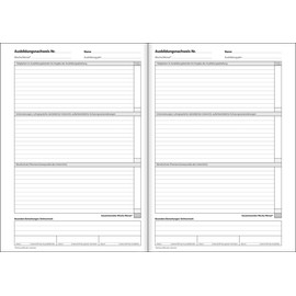 SIGEL AW484/5 Training Report Book for Weekly or Monthly Registration, Pack of 5, A4, 28 Sheets, 1 Week or 1 Month Overview of 1 Page, Enough for 1 or 3 Years