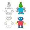 Decora 0255421 Robot Plastic Cookie Cutter, Set of 4