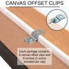 Canvas Offset Picture Frame Clips, 8-Pack [ Choose Your Offset