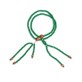 Esperia | Green Wood Juzu Rosary for the Daily Practice of SGI Buddhism, Made in Italy, Accessories for the Practice of SGI Buddhism, Wood, Pearl
