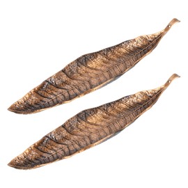 sourcing map Incense Holder Set, Leaf Incense Burner, Incense Ash Catcher, Modern Stick Incense Holder for Yoga, Meditation, Home, Office, Bronze