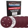 ProductionShop Premium 9" Red 6-Hole Pattern 80 Grit Sanding Discs,