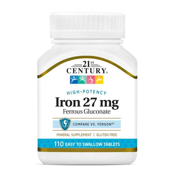 21st Century 21st Century Iron 27 Mg Ferrous Gluconate Tablets,