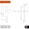 JCP UPVC Door Handle Pair, 211mm Screw Centres, 92 PZ