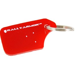 Rally Armor RAKEYCHNRED Red Mini UR Rally Mud Flap Keychain