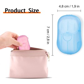 Soap Sheets, On the Go Disposable Paper Soap, 240 Sheets Soap Paper, for Outdoor Travel Camp, 12 Boxes