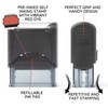 Self Inking Rubber Stamp, Refillable Red Ink Preinstalled - (9/16"