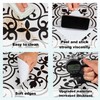 Alow Peel and Stick Floor Tile 20PCS, Black and White