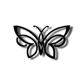 Generic Enchanting Celtic Butterfly Decal Sticker - Mystical Adornment for Your Everyday (Black), CB-453