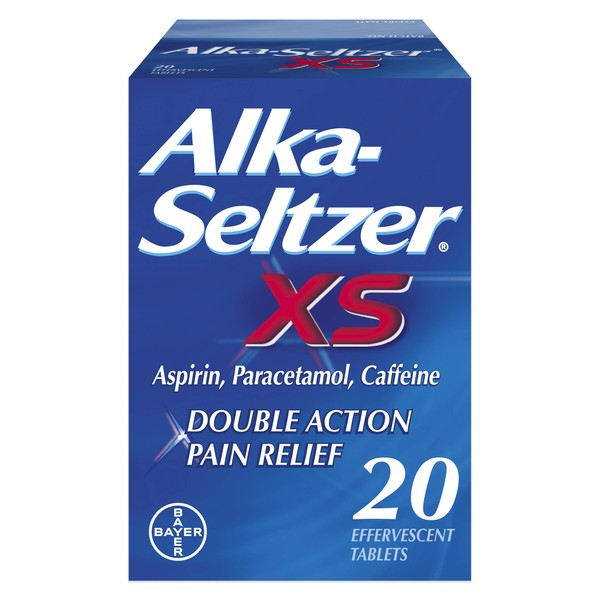 Alka-Seltzer XS Pain Relief, 20 Tablets (Pack of 1)