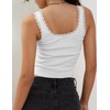 Lancifolium Trending Y2K Tank Tops Women Square Neck Cute Bow