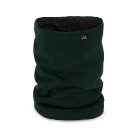 DANISH ENDURANCE Thermal Merino Neck Gaiter with Polar Fleece, Snood, Neck Warmer for Winter, for Men and Women, Dark Green, One Size