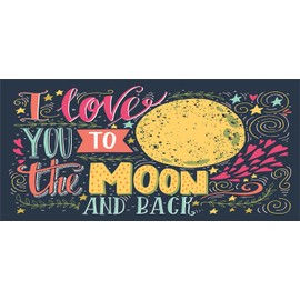 Ambesonne I Love You Pencil Pen Holder, Valentines Day Featured Festival in Love Wish Feelings Image, Ceramic Pencil Holder for Desk Office Accessory, 3.6" X 3.2", Dark Petrol Blue Yellow