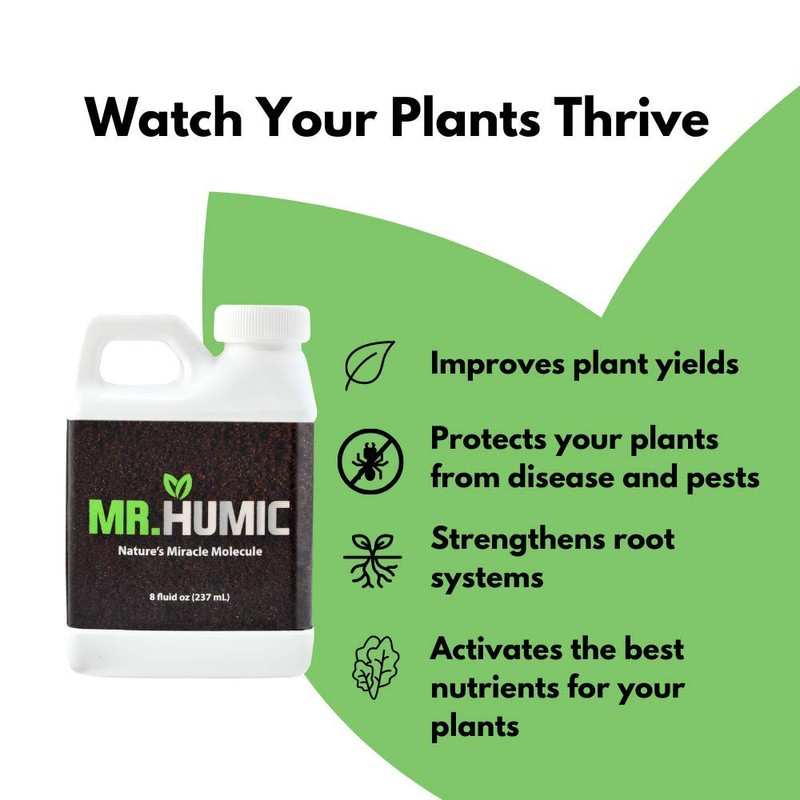 Organic Humic Acid Plant Amendment, Natural Humic Soil and Hydroponic