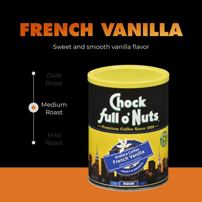 Chock Full o' Nuts French Vanilla Ground Coffee – Premium