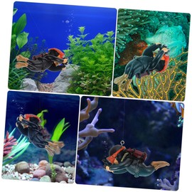 iplusmile 2sets Diver Ornaments Decorations Aquarium Fish Aquarium Diver Ornament Large Fish Tank Adorn Led Decoration Tank PVC 2pcs*2