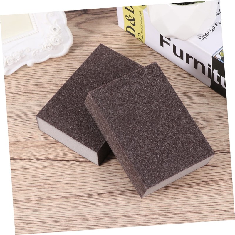 TEHAUX 4pcs Double Sided Sponge Emery Papers for Home Polishing