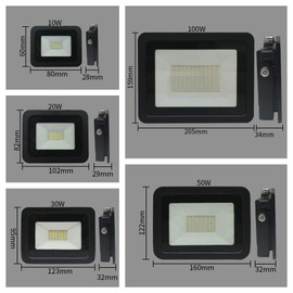 Ultra-Thin 10W 20W 30W 50W 100W Miheal LED Flood Light Spotlight Led Search Lamp 110V Floodlights for Outdoor Garden Street Square (Cool White, 10W)[Energy Class A++]