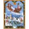 Advent Calendar Santa in Sleigh Paper Advent Calendar 26.5 x