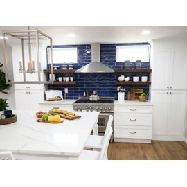 Modern Timber Craft Reclaimed Wood Wall Shelf | Solid Rustic American Barnwood with Floating Shelf Brackets | 2.75" Thickness | 36" L x 7" D, Oiled