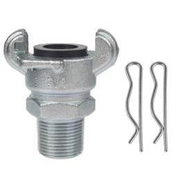 HLGHLG 3/4 Inch Chicago Air Hose Fitting Adapter – 0.75" NPT Male Thread with 2 Lug Universal Coupling for Air Hose Connections