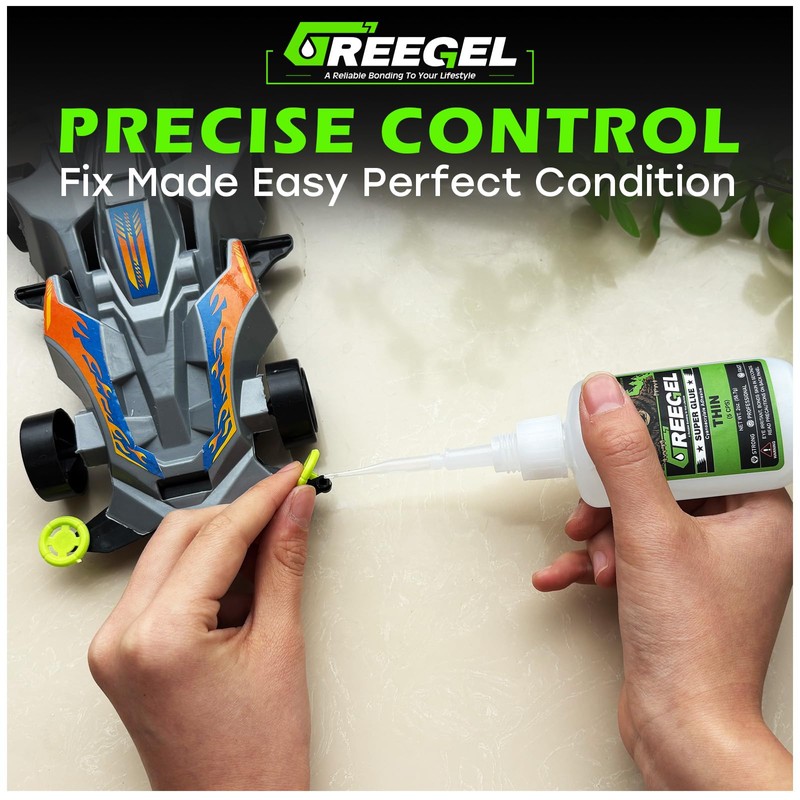 GREEGEL 4 Oz Thin Liquid Clear Super Glue + 3g