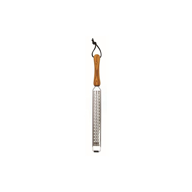 Bisetti Stainless Steel Extra Coarse Grater Slicer With Olive Wood