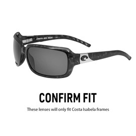 IKON LENSES Replacement Lenses For Costa Del Mar Isabela Sunglasses (Polarized) (Silver Chrome Mirror)