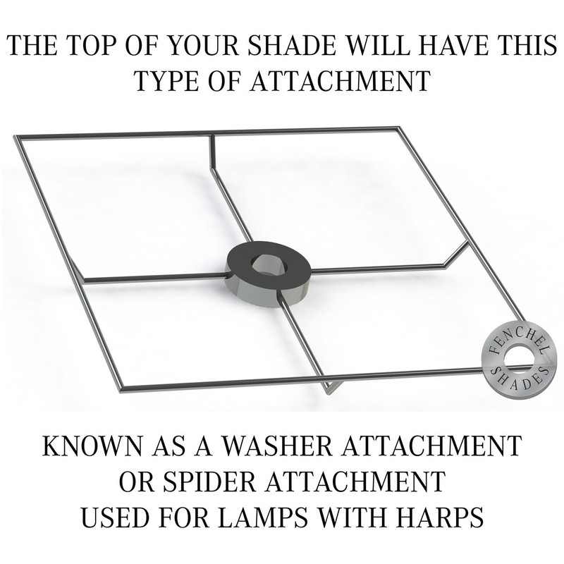 FenchelShades.com 7" Top Dimension x 14" Bottom Dimension 12" Slant