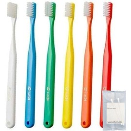 kurahooon 10pcs Oral Care Tuft 24 Toothbrush Small with kurahooon Cotton Set