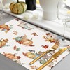 Bonhause Fall Pumpkin Placemats Set of 4, 12x18 Inch Autumn