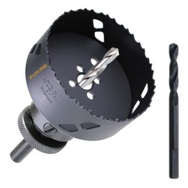 WOWSUPM 4 Inch Deep HSS Bi Metal Hole Saw Cutter with Arbor Cutting Depth 2.1” for Metal Thick Wood PVC Drywall Aluminum Big Slot New Sharp Teeth Heavy Duty Hole Saw Bit