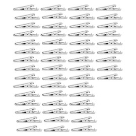 CeaHoify 50 Pcs Silver Tone Metal Alligator Clip Crocodile Clamps